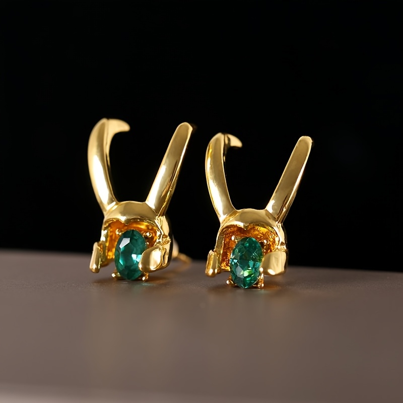 TEMU 1 Paire de Boucles d'Oreilles Tendance de Casque avec , Boucles d'Oreilles pour la Saint-Valentin