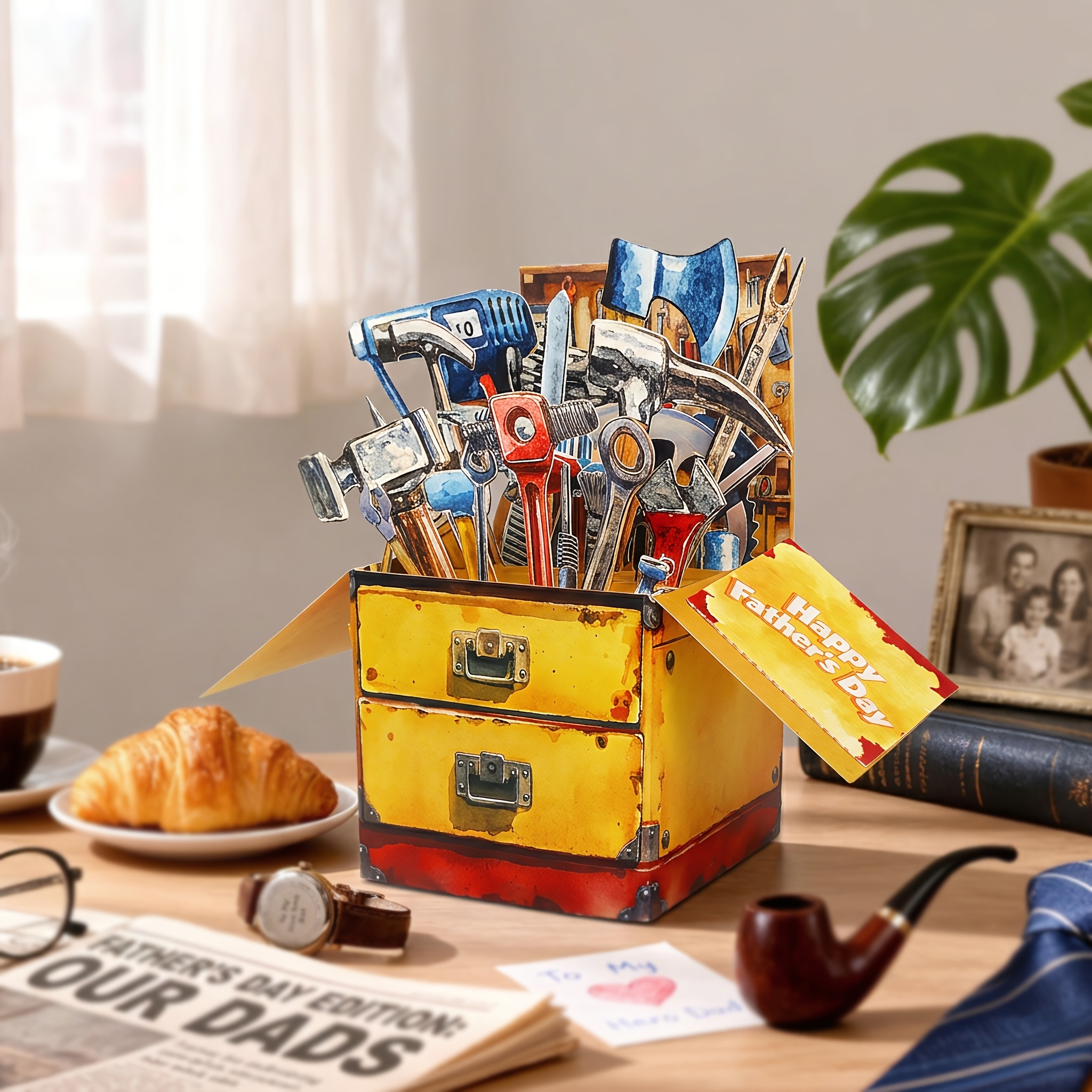 toolbox   up card 3d   greeting card for fathers day birthday