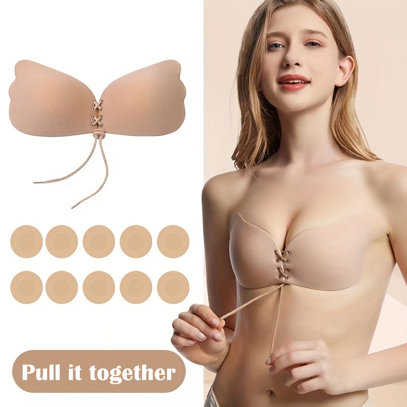 Sexy Frauen Silikon Unsichtbarer BH Fliegen BH Selbstklebender BH Nahtloser  Floraler Punkt Push Up BH Selbstklebende Trägerlose Damen Bralette  C18112701 Von 20,66 €