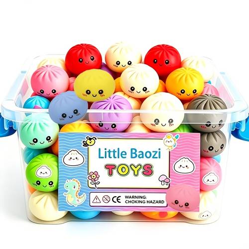 20 cute baozi soft toys squeezable party gifts toy classroom birthday christmas gift bags mini animals rice balls soft sensory toys random colors styles