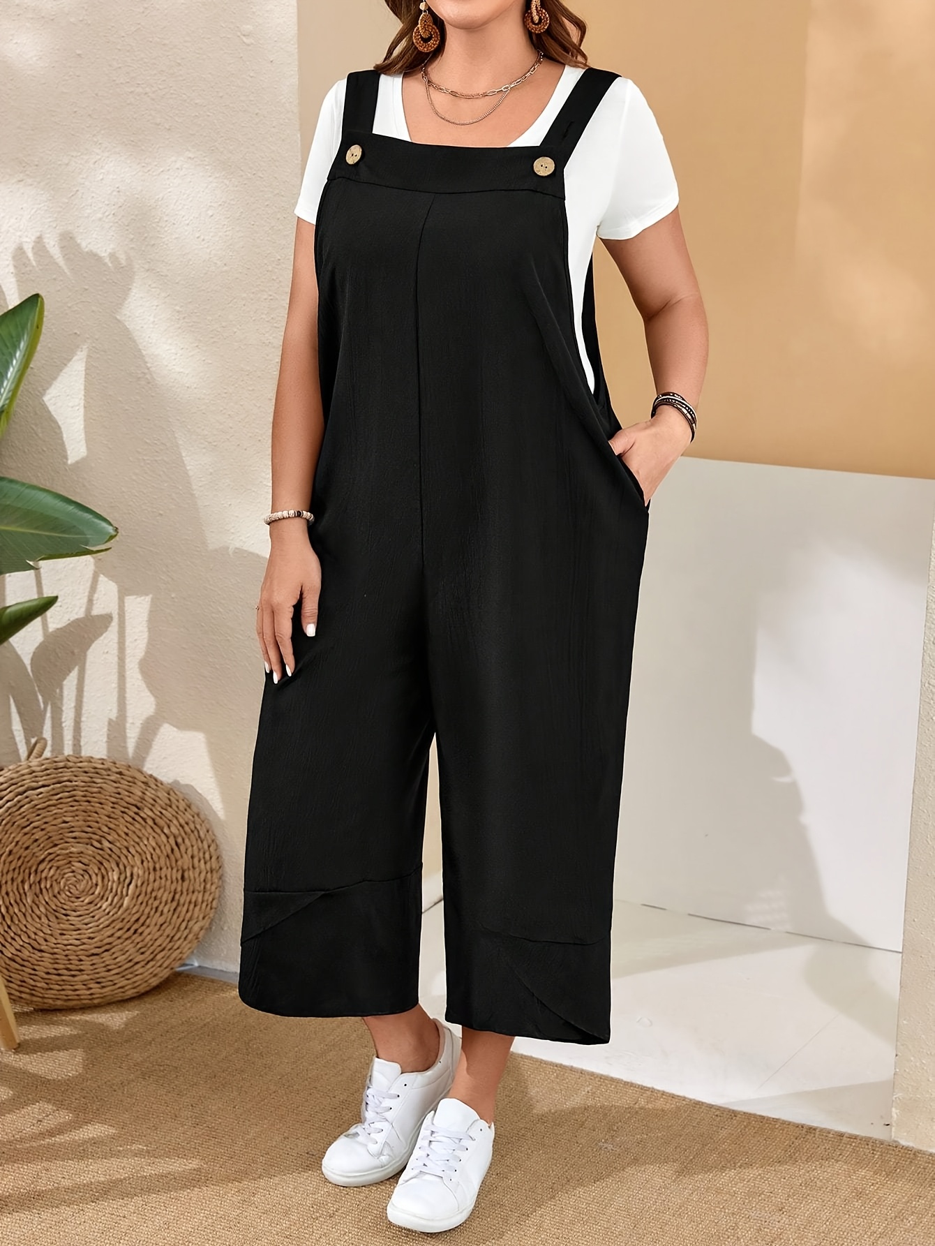 navy blue dress for baby girl Cute black overall dress with white sweater main image 0