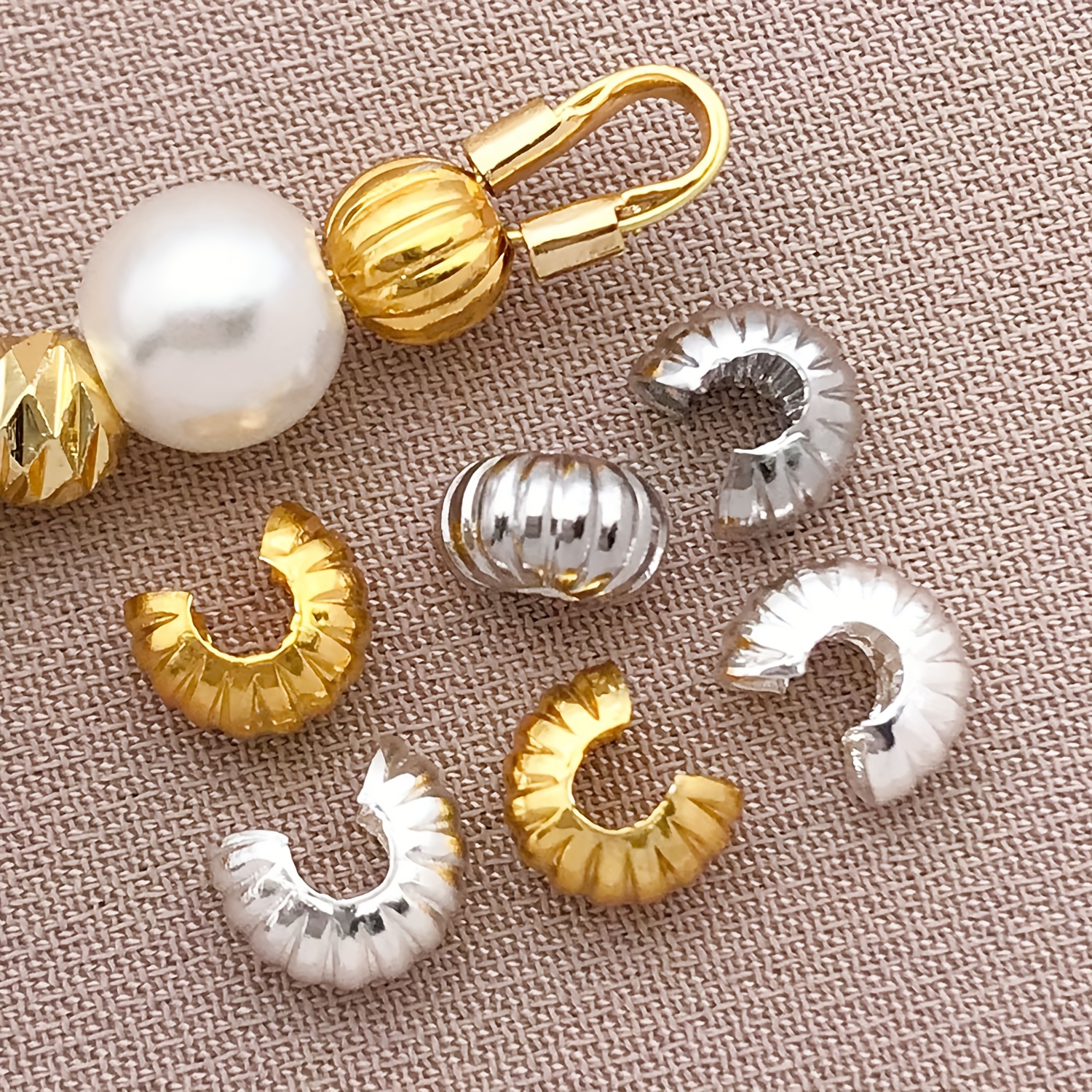 15pcs 18K Golden Plated Crescent Moon Clasps for DIY Jewelry