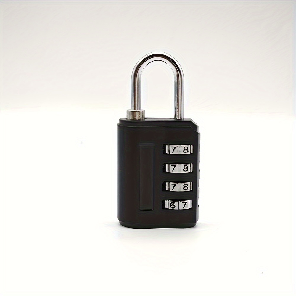 TEMU 1pc 4- Combination Password Lock, Padlock - For School And Gym Storage Cabinets, Suitcases, Doors And Drawers - Portable Metal Password Lock,