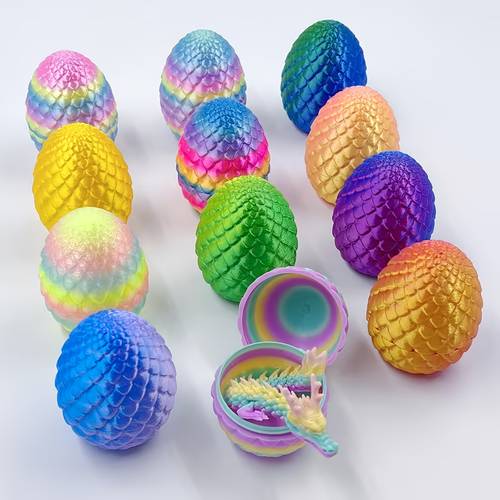 10pcs dragon and dragon egg set random color a magical dragon sculpture ornament suitable for easter christmas halloween decoration party decoration birthday gifts surprise small gifts magical