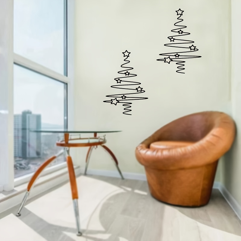 Image of Two-piece Multifunctional Metal Christmas Tree Wall Art - For Indoor And Outdoor Decoration, Suitable For Holidays Such As Christmas, Halloween, Easter, Hanukkah, And Thanksgiving - No Power Required