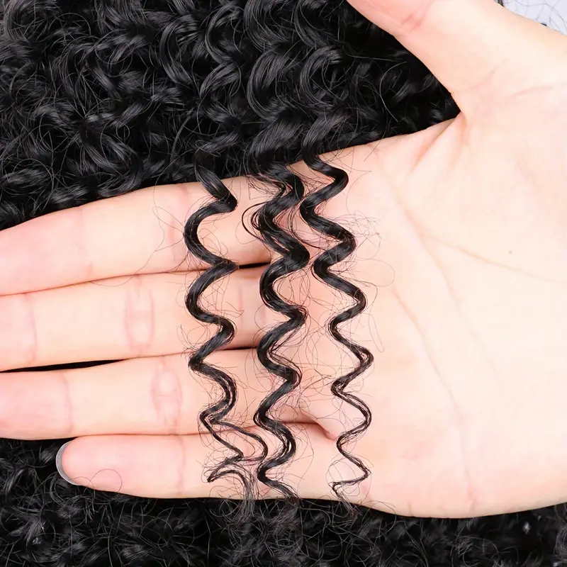 10 inch short curly ponytail extension thick wavy synthetic drawstring hairpiece for women versatile natural look details 3