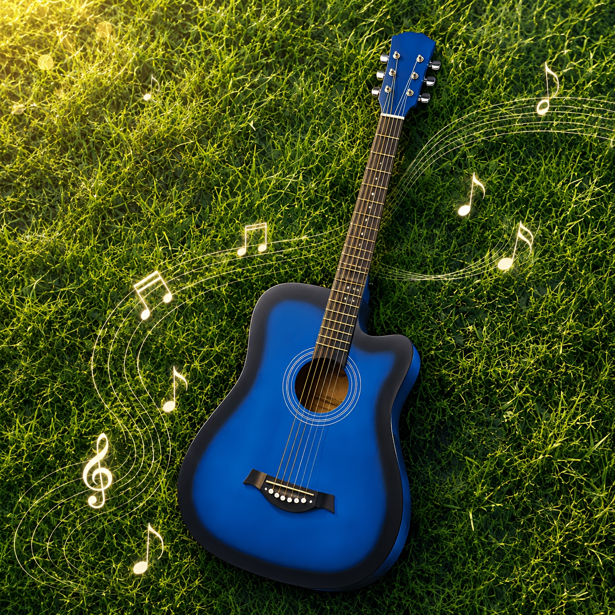 5 Colors Available 38" Acoustic Guitar Starte...