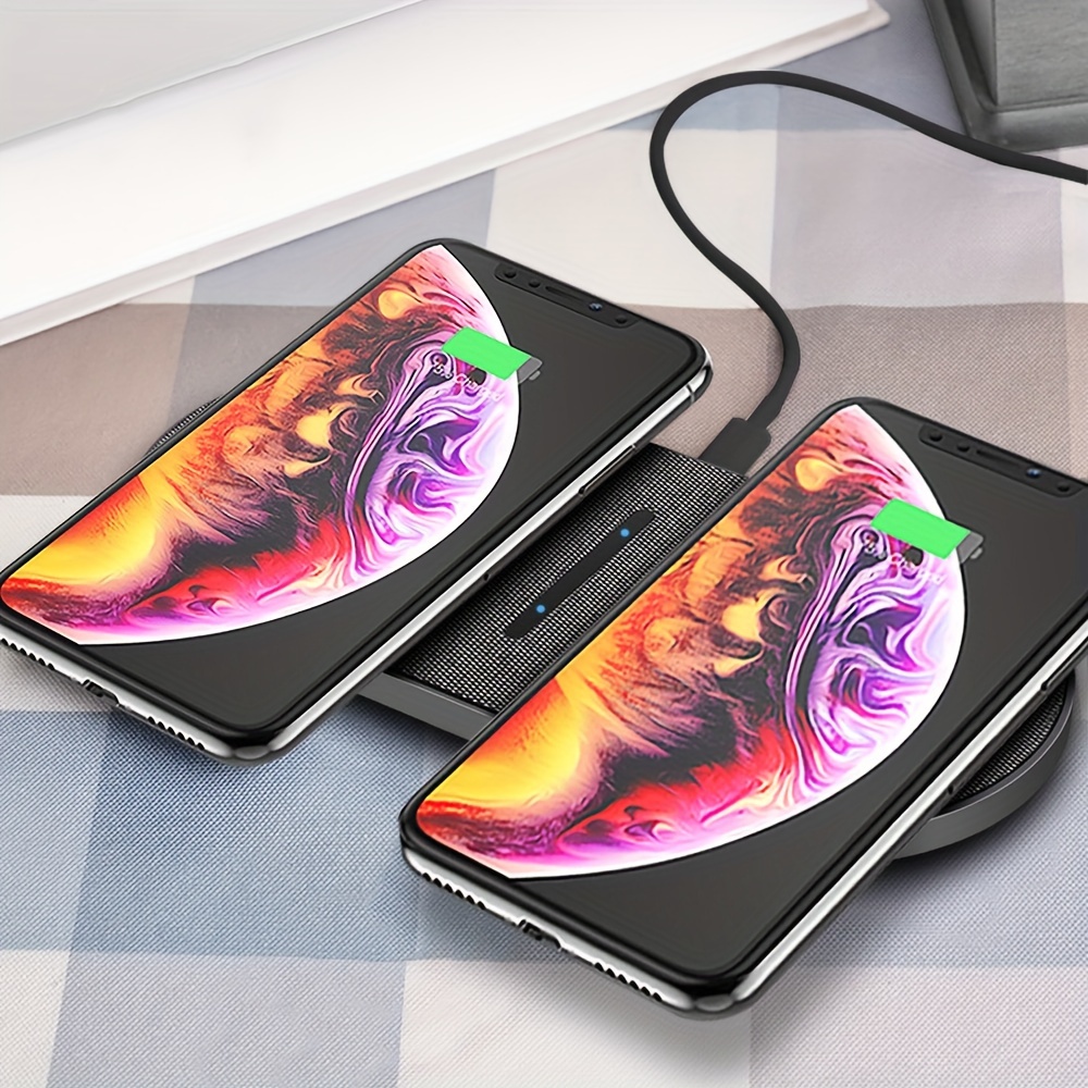 

Dual Wireless 2 In 1 Fast Wireless Charging Mat For 15 14 13 12 11/pro/max/plus/mini/8/se/x/xs, Airpods 3/2/pro Multiple Device Station For Samsung S24 S23 S22 S21 Galaxy/note/galaxy Buds