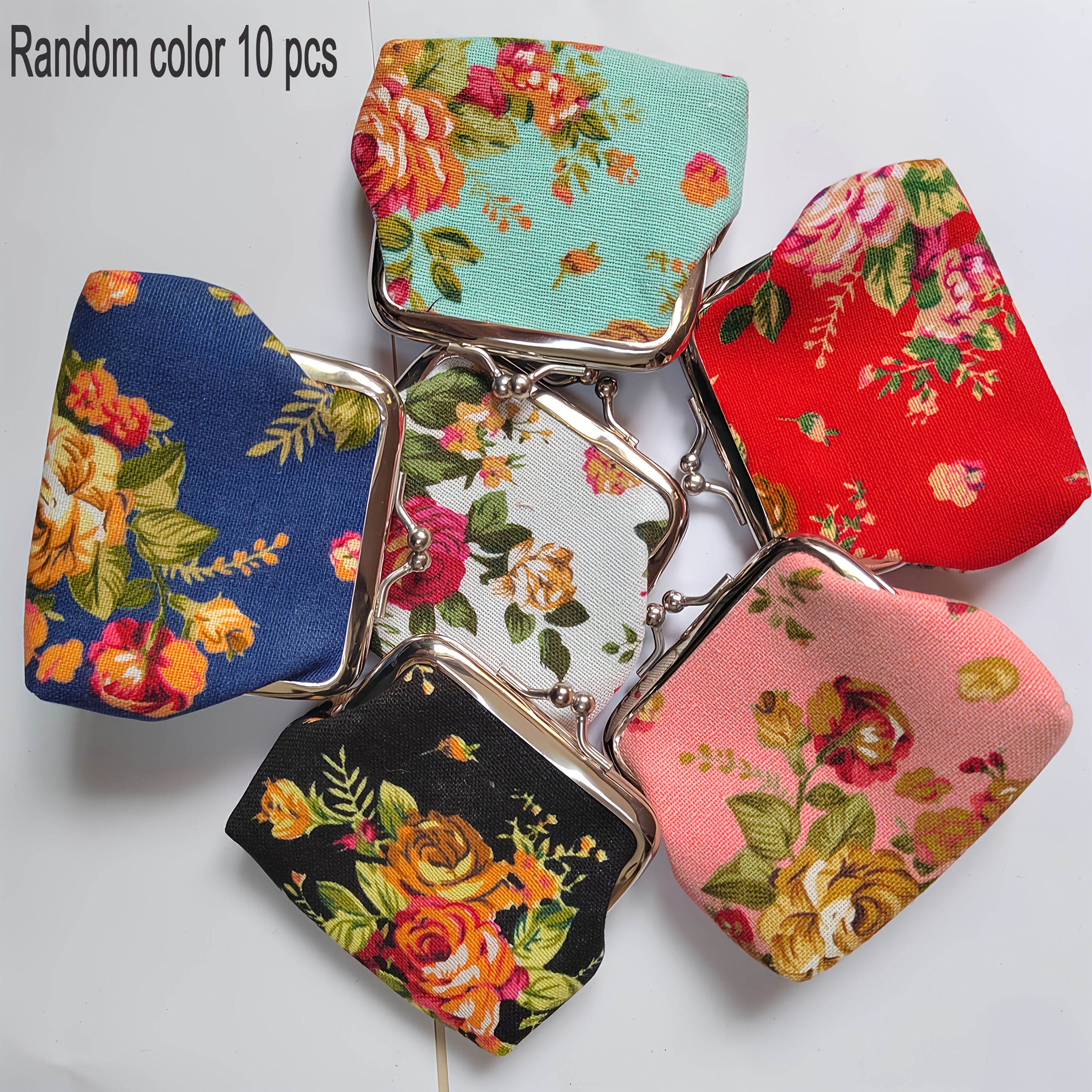 Image of 10pcs Fashion Coin Purses, Perfect For Storing , Lipsticks, Keys, And Bank Cards. Perfect Gifts For Daily Use. Mother's Day, Teacher's Day, Wedding, Christmas's Gifts. Random Colors.