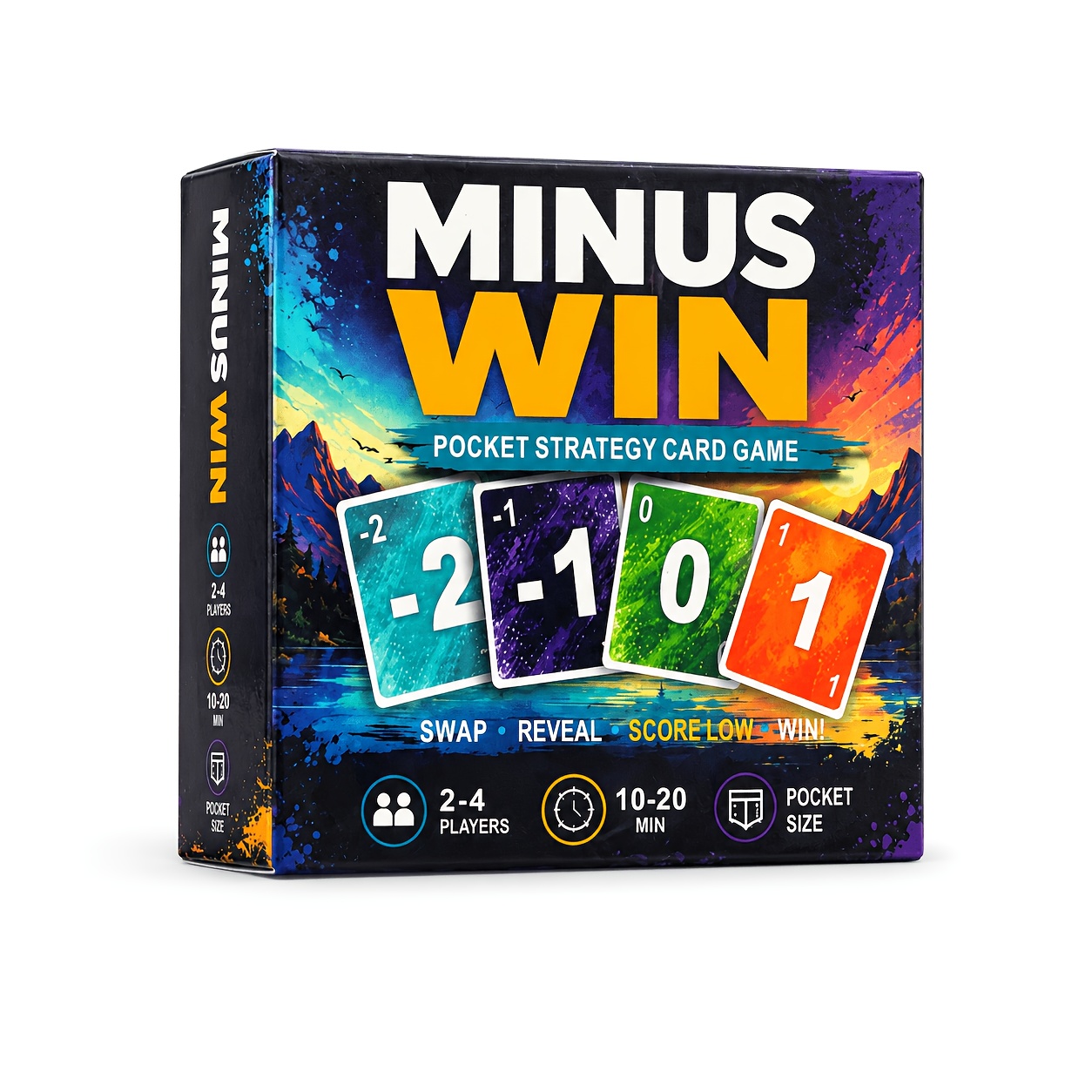 TEMU Minus Win Mini Strategy Game, Portable Low-score Challenge Board Game, Flip-and-swap , Interactive Mini Game For Family Gatherings And Friend