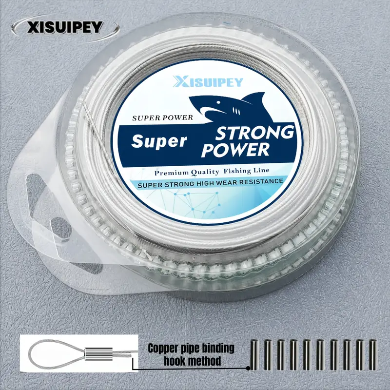 braided steel fishing line American Wire Bright Tooth Proof Stainless Single Strand The smaller the fiber diameter 8 Strand Braided Fishing Line