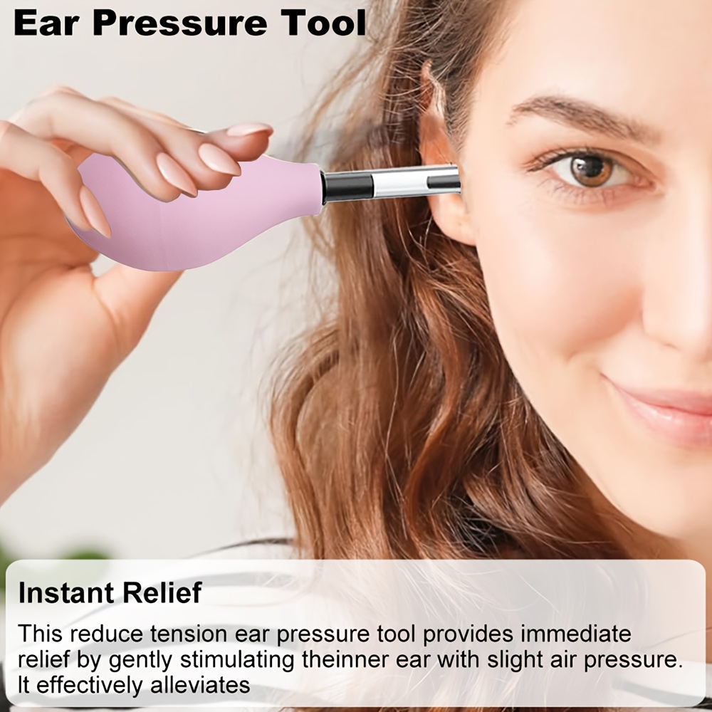 1 Device Xunhaoo Portable Ear Pressure Tool with 3 Sizes Soft Earplugs Suitable for Migraine, Tension Headache & Tinnitus - Travel-Friendly Earplug Massager Device