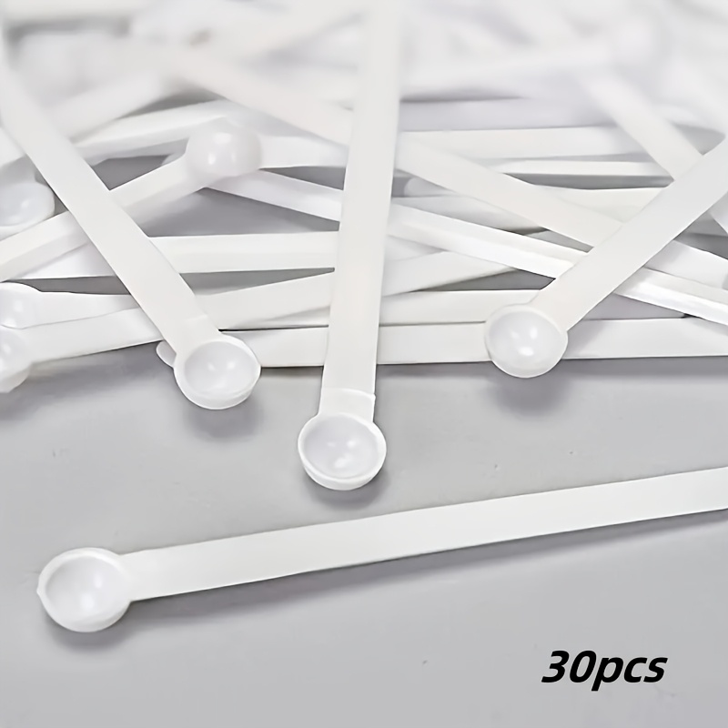 30pcs Mini Powder Spoon Set, Plastic Pp Stirring Stick, Glittery Spice Powder Measuring Tool Suitable For Jewelry Casting.