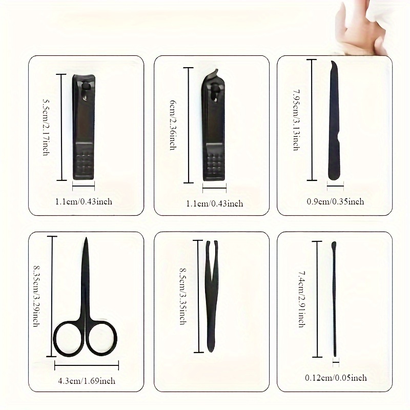 Ultra-Sharp Black Nail Clipper Set