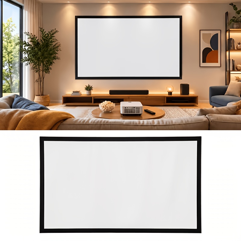 Pantalla de proyección portátil 4K de 60 pulgadas - Pantalla plegable de alta definición 16:9, adecuada para actividades al aire libre, cine en casa, reuniones, pantalla de visualización ultrahigh definition ligera