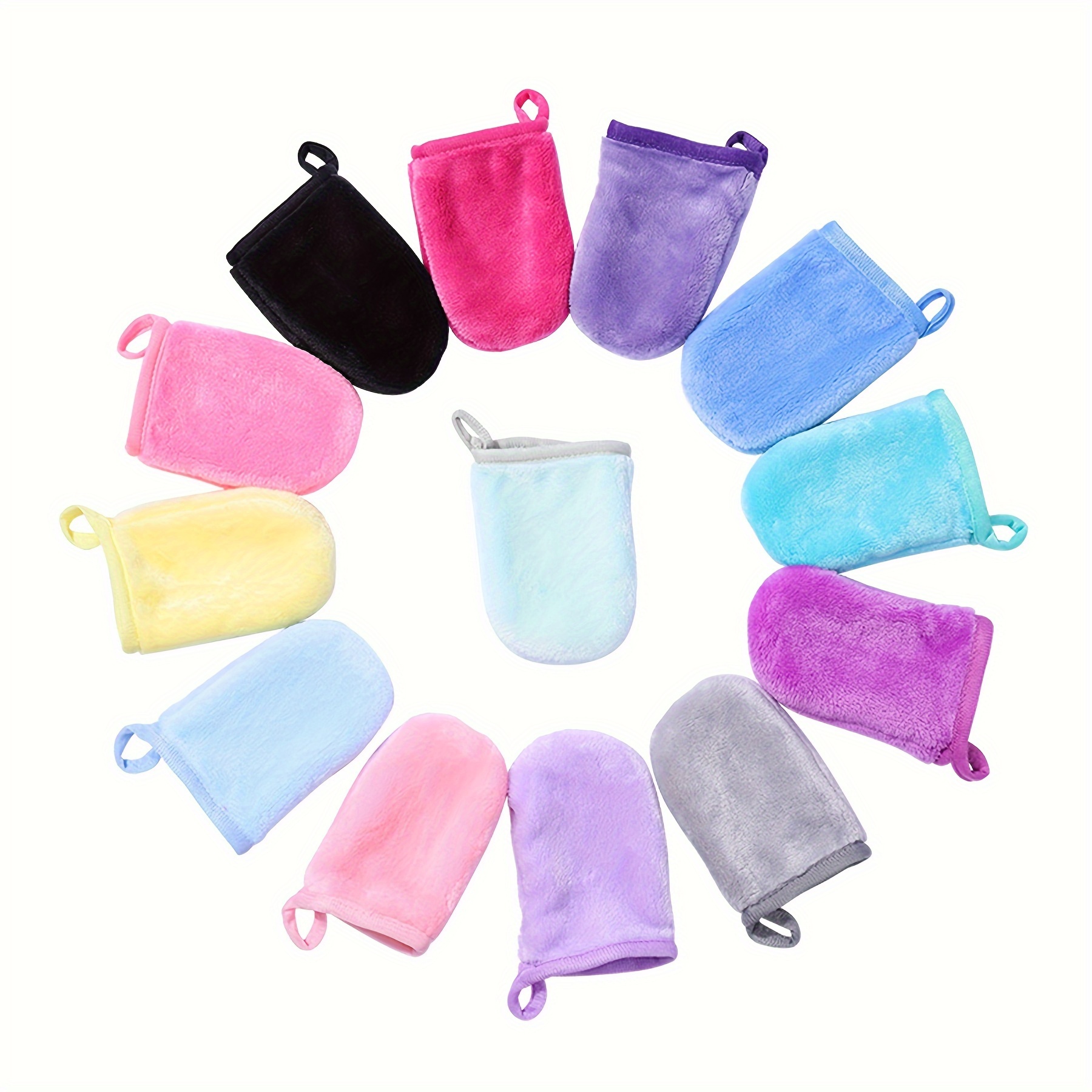 

Reusable Makeup Remover Mitts For All Skin Types, Soft And Gentle, 13 Colors Available, No Fragrance, Hypoallergenic