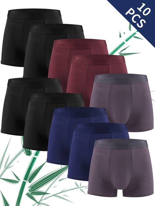 10pcs set of mens bamboo fiber mens pants sports and casual moisture wicking and soft student bottom pants spring summer autumn and winter teenagers affordable and fashionable classic