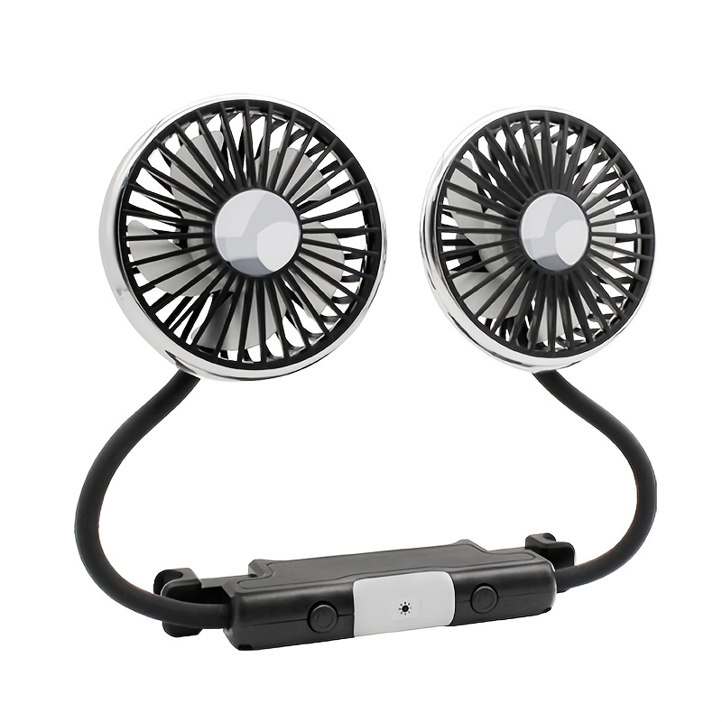 TEMU Adjustable Dual-head Fan - Versatile Double-head Cooling Fan For Airflow And