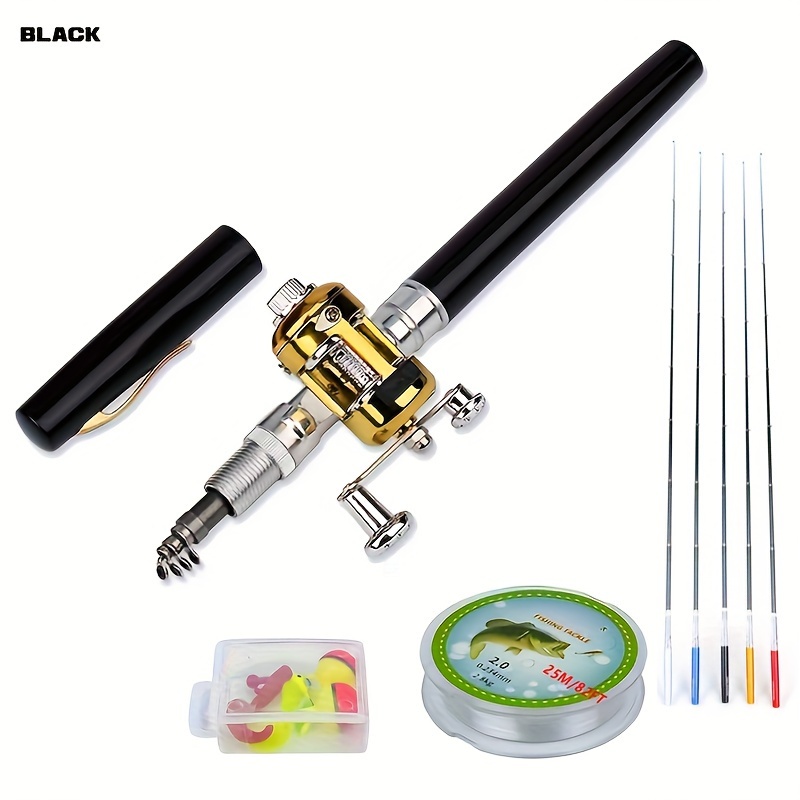 2023 New Pocket Size Fishing Rod, Aluminum Alloy Fishing Rod, Mini  Collapsible Fishing Pole Kit, Pen Fishing Rod, Ultralight Telescopic  Fishing Rod