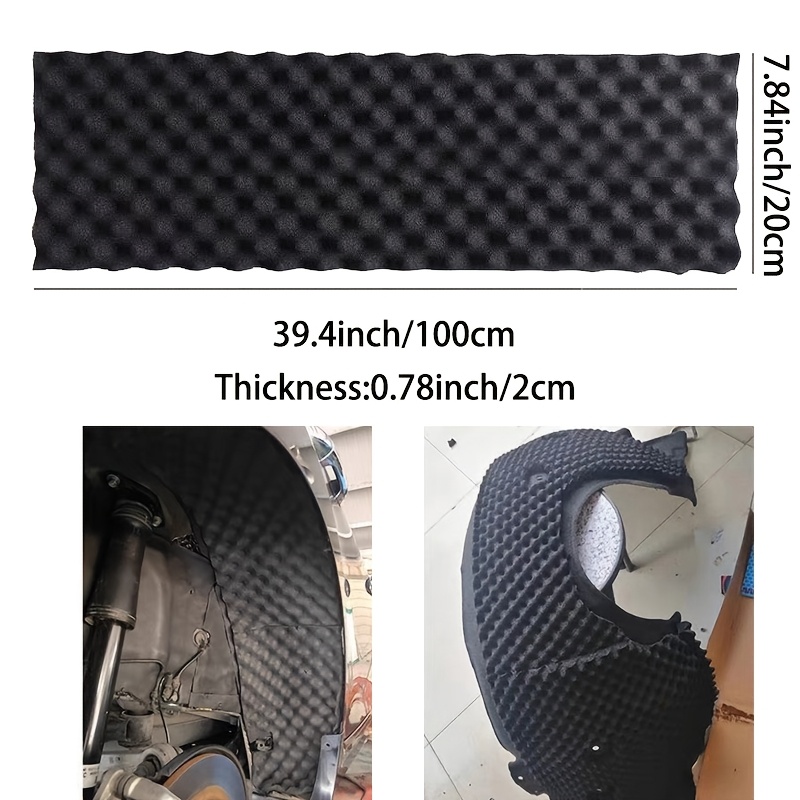 TEMU 60 Kg/m3 High Density Self-adhesive Acoustic Foam Car Soundproofing Wave Foam Car Sound Insulation, High Density Acoustic Foam Egg Carton Panel