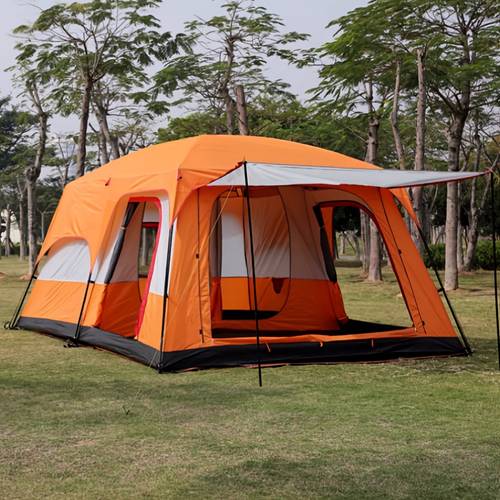 a two living room tent that can 4 6 10 people suitable for easy to fold for outdoor use portable for multiple people with thickened wind and sun protection ideal for camping and barbecues