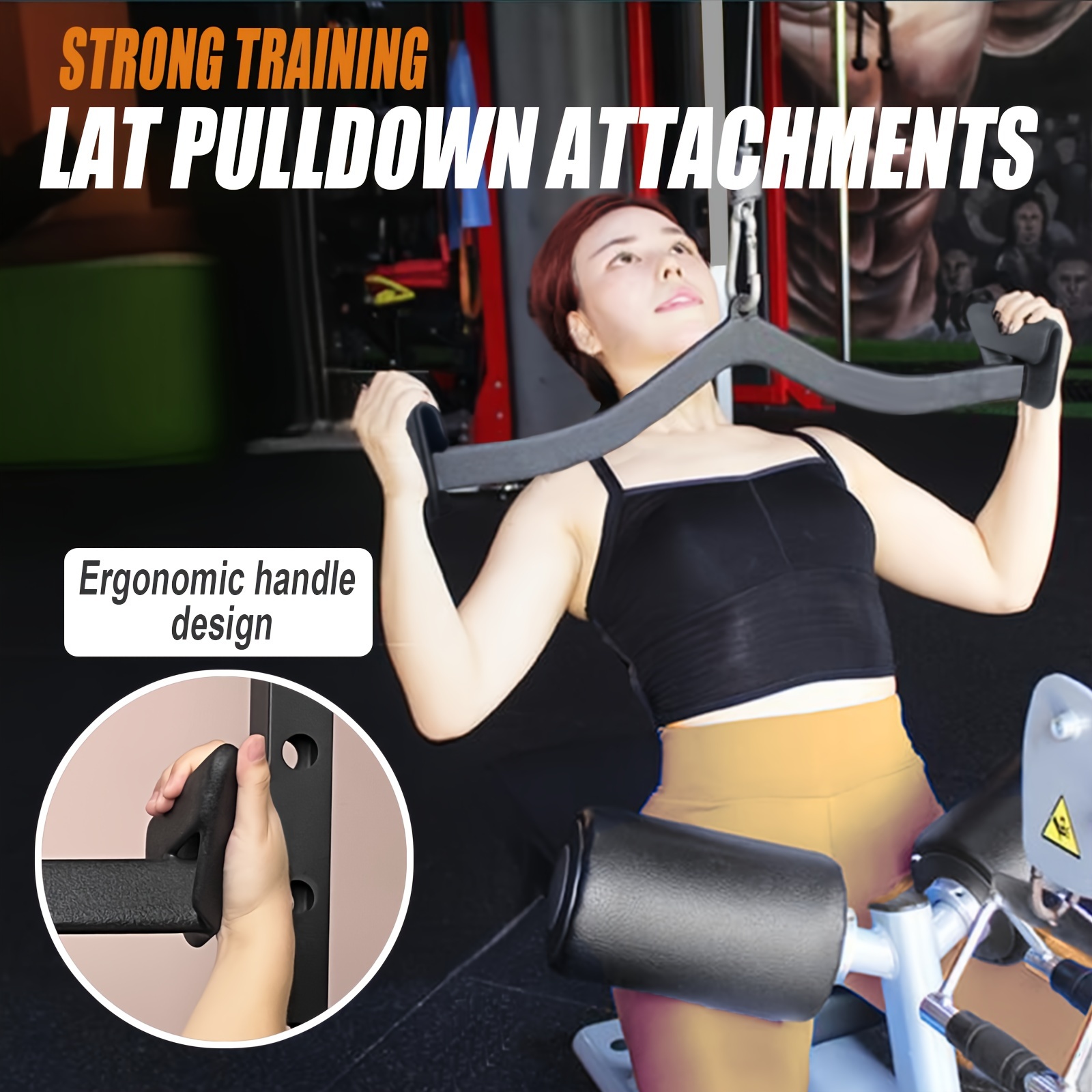 Lat Pulldown Bar Griff – Ergonomisches Design, Für Krafttraining, Kletterer & Fitness, Robustes Stahl