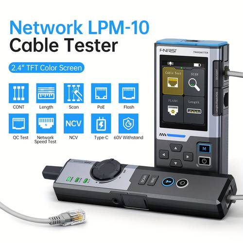 lpm 10a is a versatile for tracking functioning as a 4 in 1 cable locator and network analyzer it features for testing rj45 connections detecting tracing wires and testing poe