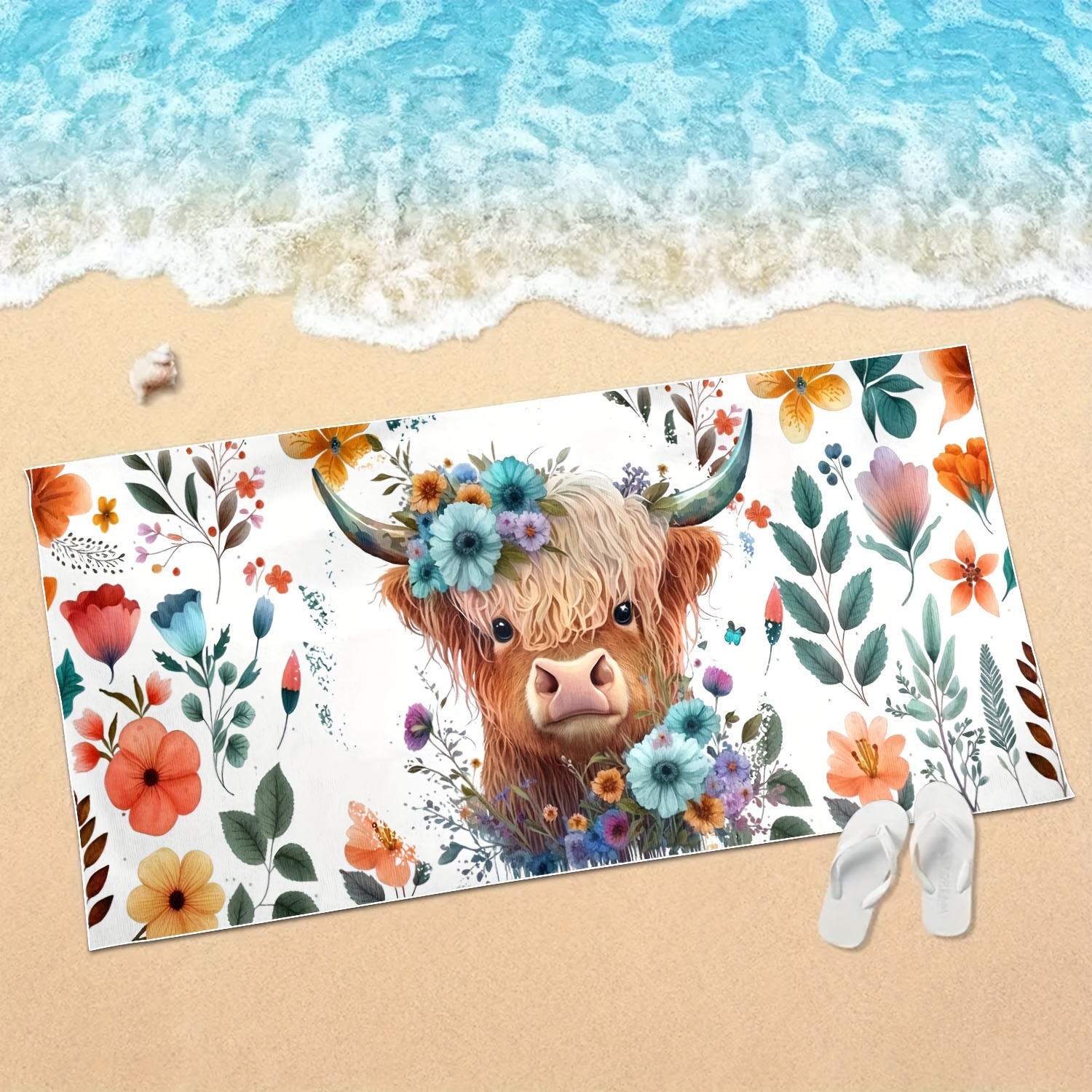 

Cow Print Soft Comfortable Lightweight Sand-proof Beach Towel - Sweat Absorbent & Quick Drying - Perfect For Outdoor Beach Travel Swimming Gym Yoga