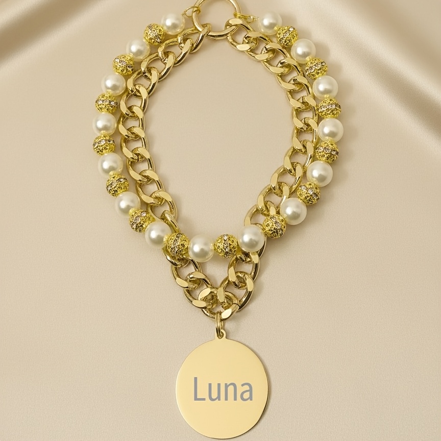 TEMU A Customizable Pet Necklace, Unique Pet Collar, Pet Necklace