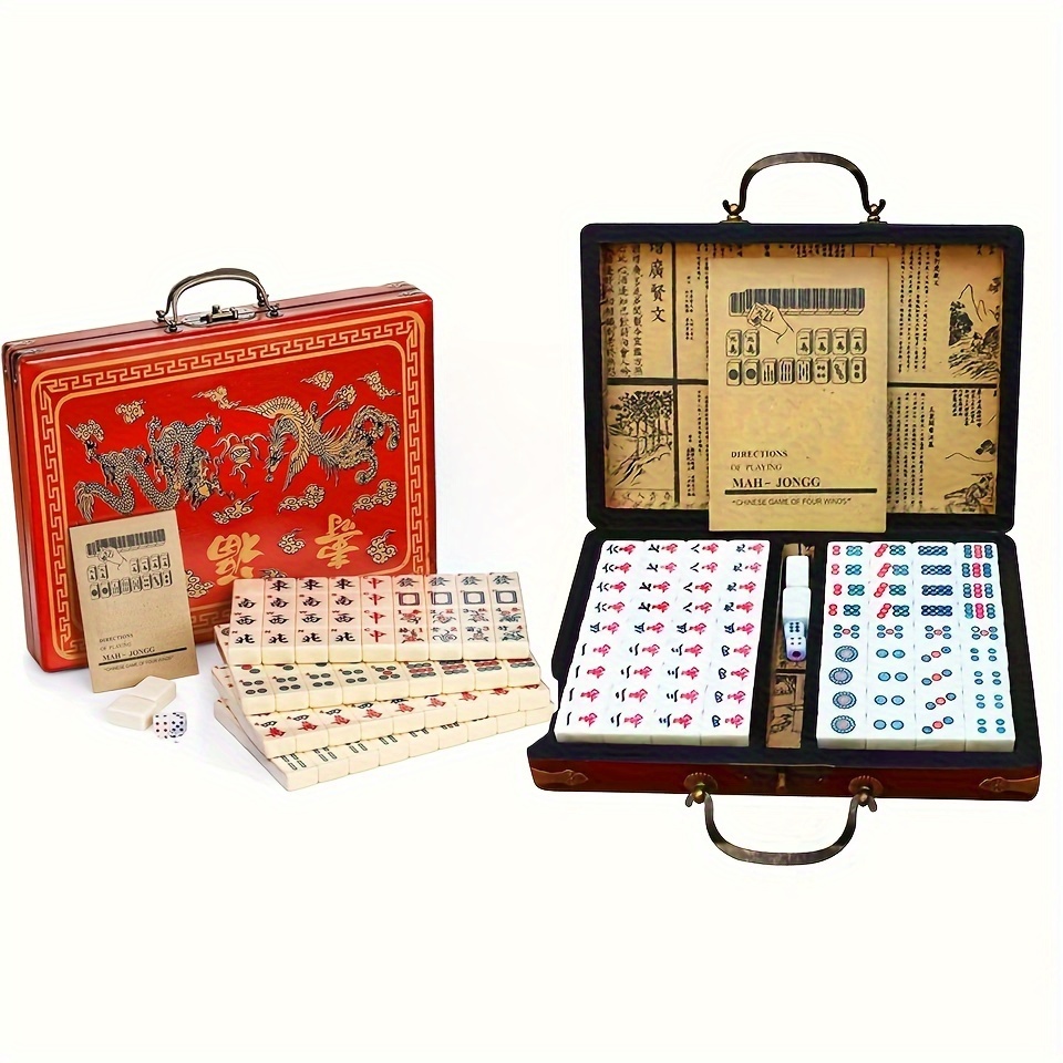 

Classic Ivory Set With 146 Tiles, Vinyl Case, Wind Indicator & Dice - Traditional , Family Edition