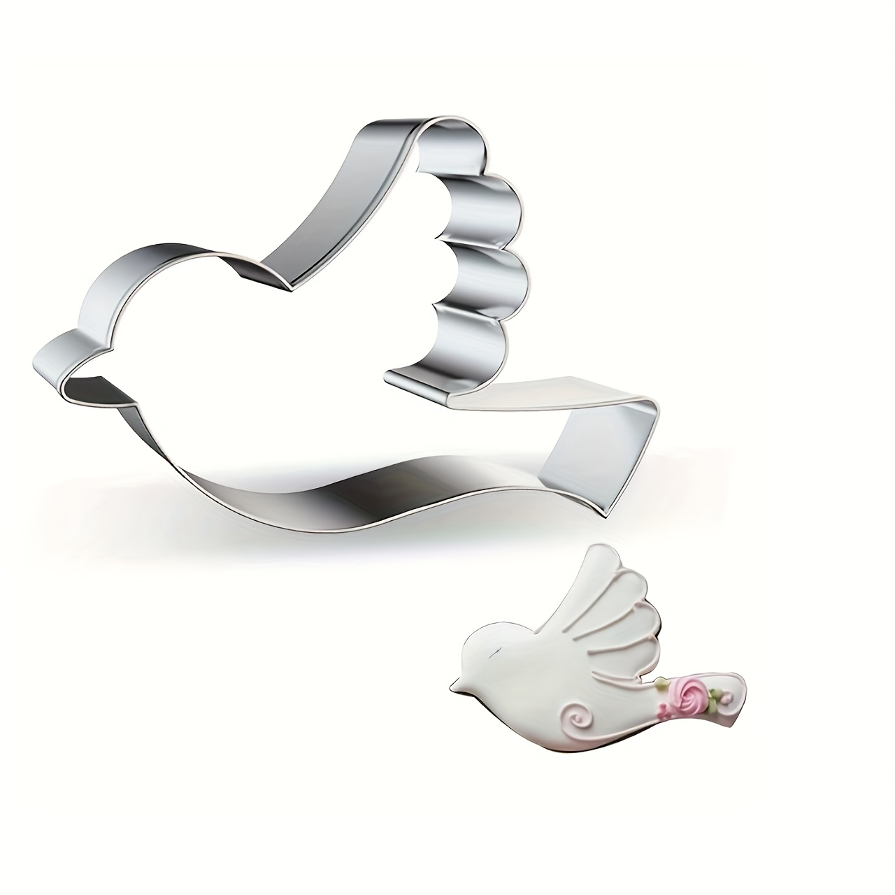 1pc Bird-shaped Cookie Cutter, Made Of Stainless Steel, Suitable For Making, Baking Tool For Homemade, Usable In Restaurants And Kitchens