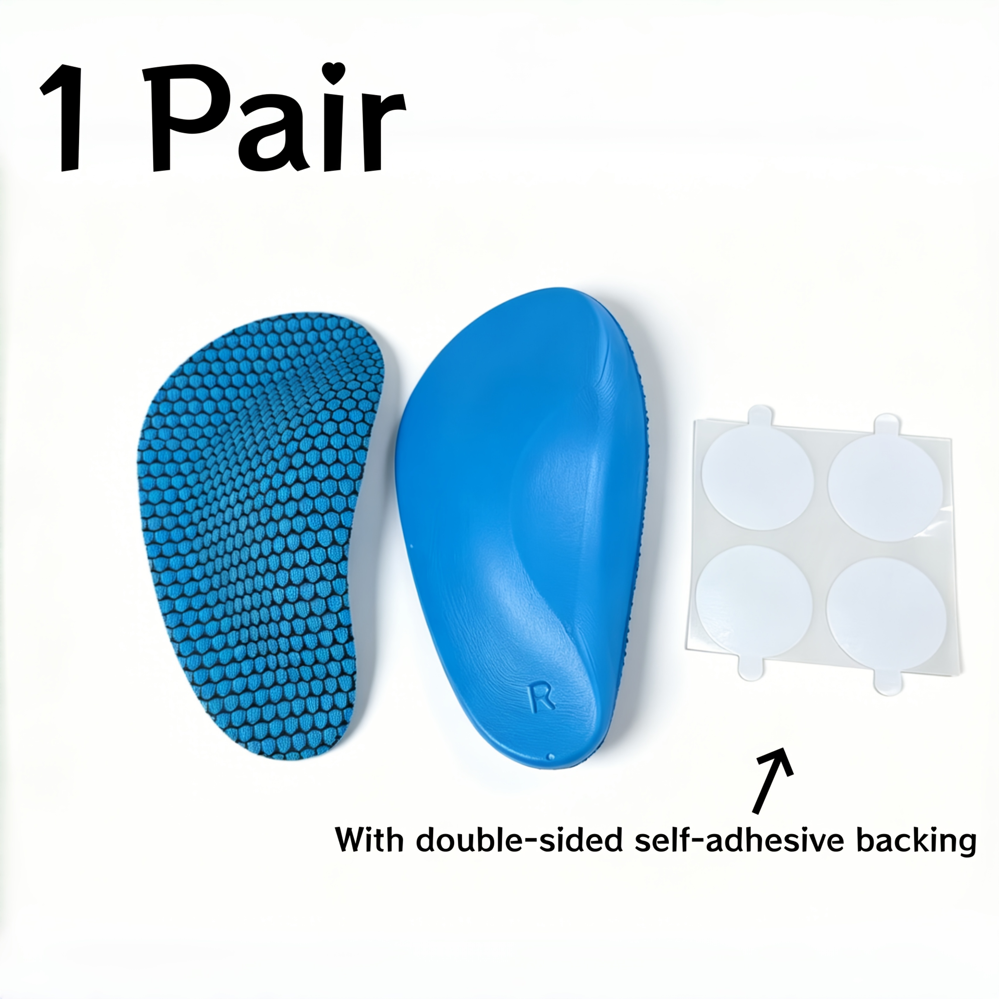 TEMU 1 Pair Of Comfortable Arch Support Insoles, Non-slip High-rebound Lining, Unisex, Reusable Footwear Accessory