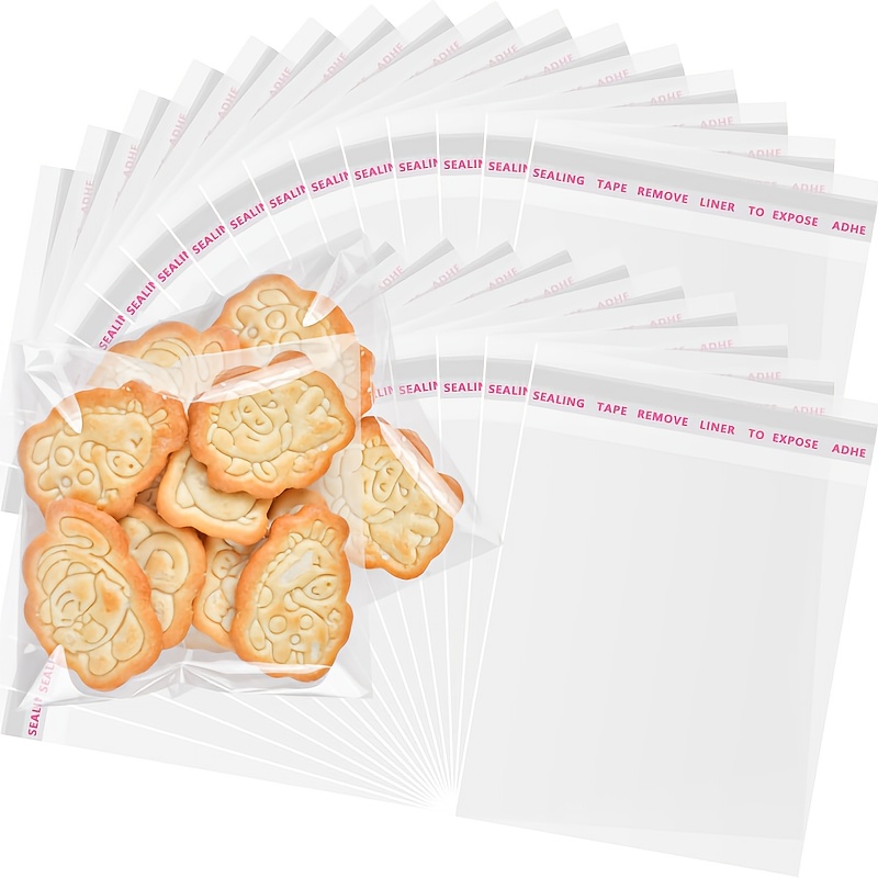 

5.11*7.08 Inch Resealable Transparent Cellophane Bag, Opp Plastic Self-adhesive Cellophane Bag, Ideal For Bread Bags, Bread, Candy, Biscuits