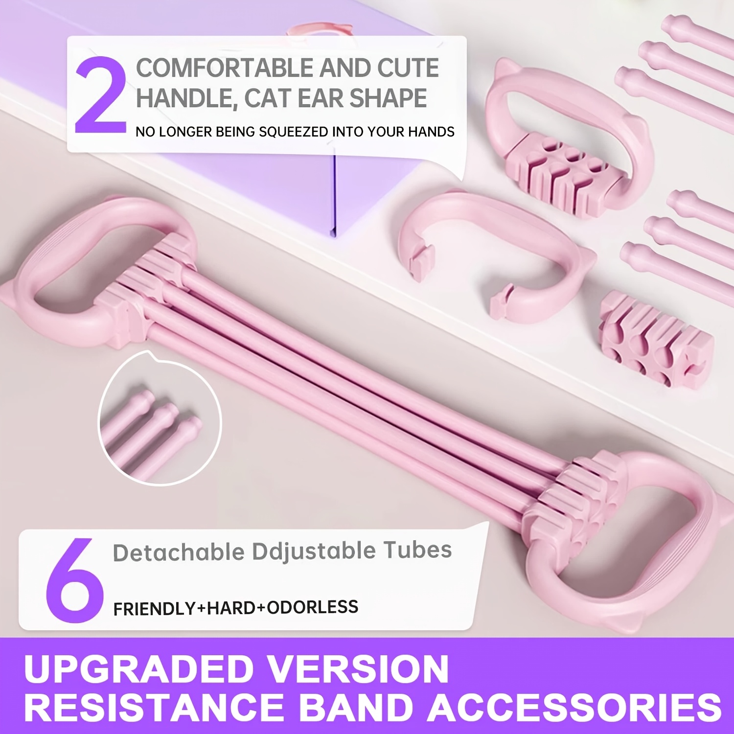 Figure 8 Non-Latex Resistance Band - Slip-Resistant Exercise Band! Arm/Back Workouts for Yoga/Pilates/Physical Rehabilitation - Suitable for Home/Gym Stretching And Exercises!