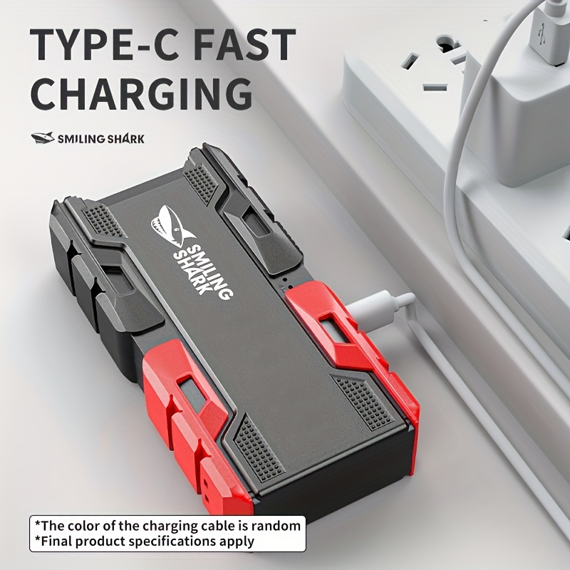 1pc SMILING SHARK Ultra-Bright Portable Power Bank Flashlight Rechargeable, 3 Modes Handheld Small Flashlights, Pocket Size, EDC Emergency Flash Light, USB-C Torch Light for Camping, Hiking, Charging