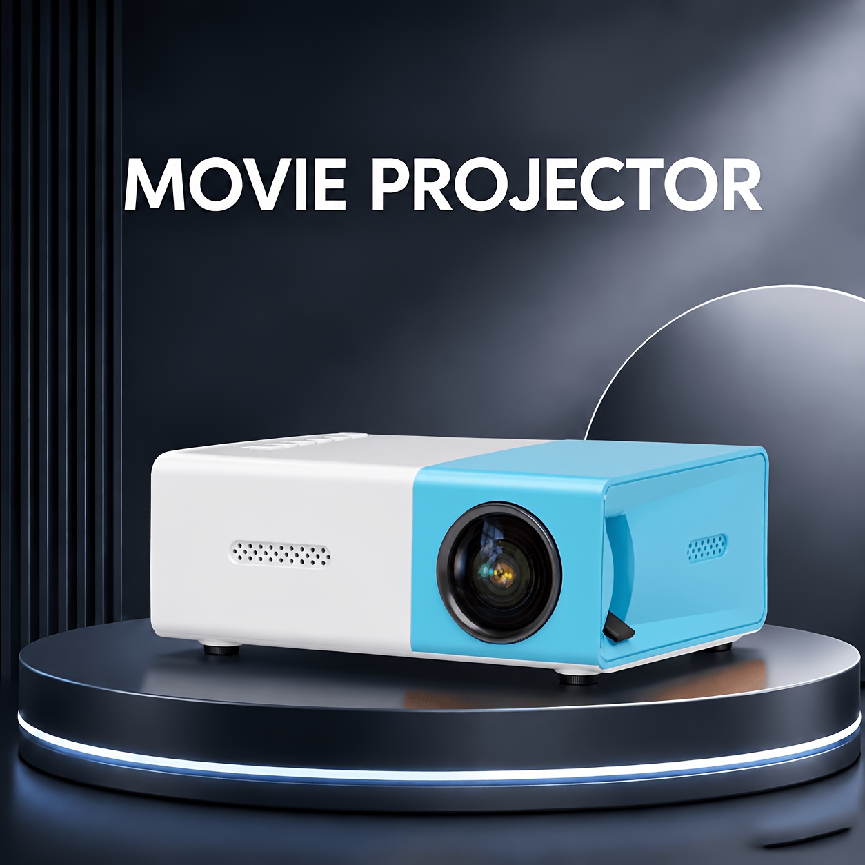 Portable Mini LED Projector with Remote & Speaker
