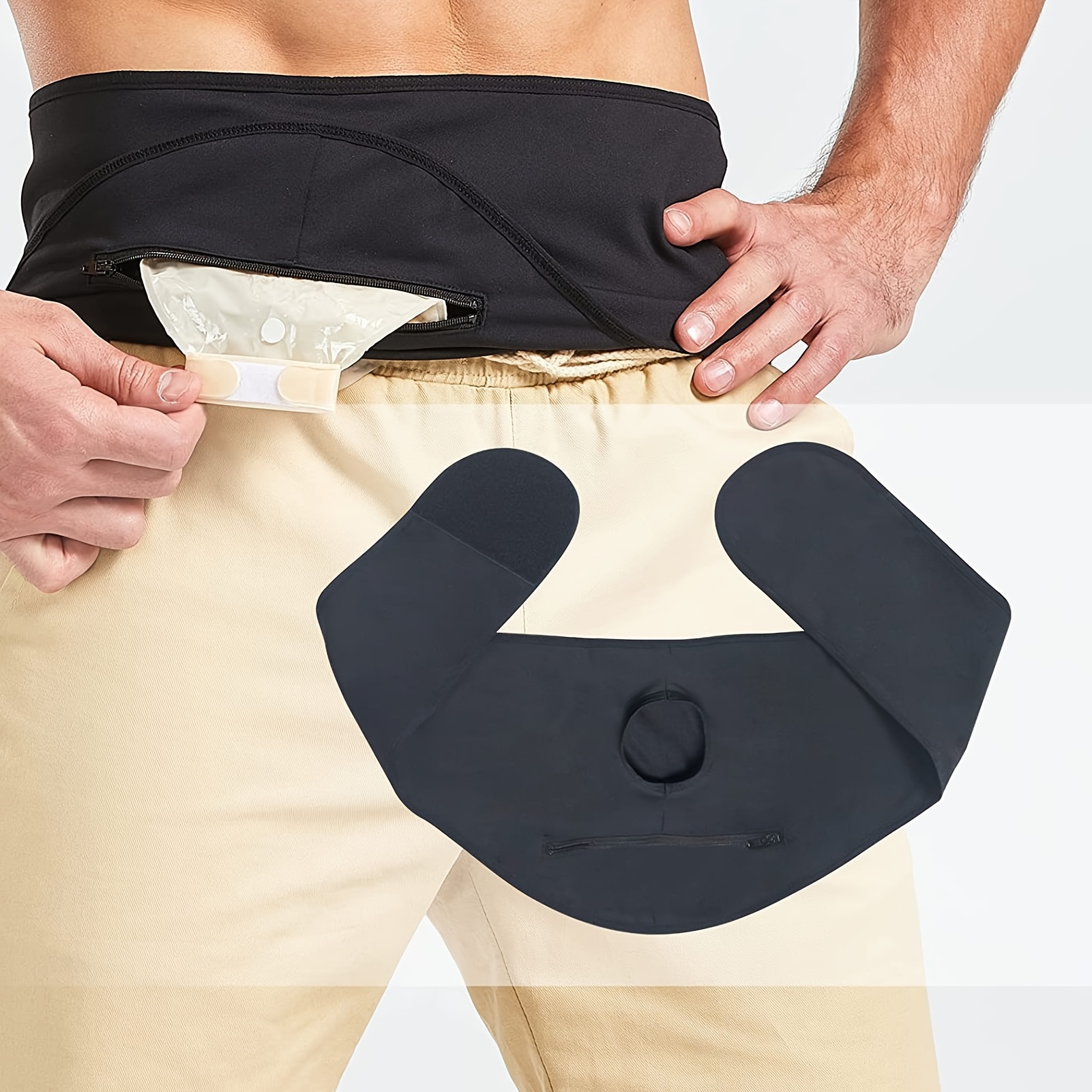 Cintura di copertura per sacca di ostomia, Tessuto di Oxford portatile e  traspirante flessibilità, Fascia di unisex nascosta per sacche di