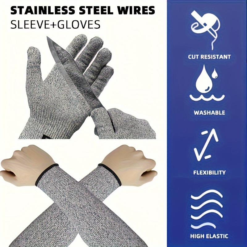 Cut Resistant Stainless Steel Metal Mesh Chainmail Gloves - Temu