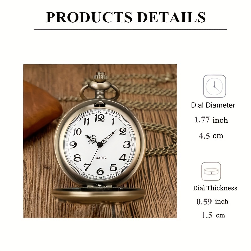 3d retro hollow out punk bronze motorcycle mens quartz pocket watch ideal choice for gifts details 3