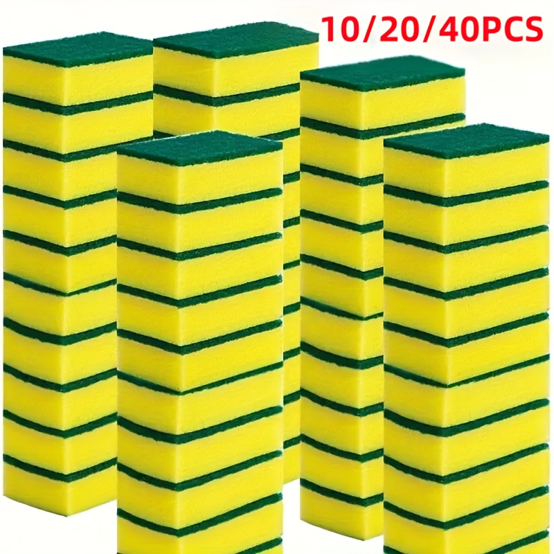 10/20/40pcs Kitchen Cleaning Sponges, Dishwashing Cloths, Multifunctional Cleaning Sponges, Household Cleaning Double-Sided Cleaning Cloths, High-end Kitchen Dishwashing Sponges, Durable Anti-scraping Sponges, Super Absorbency, Cleaning Supplies