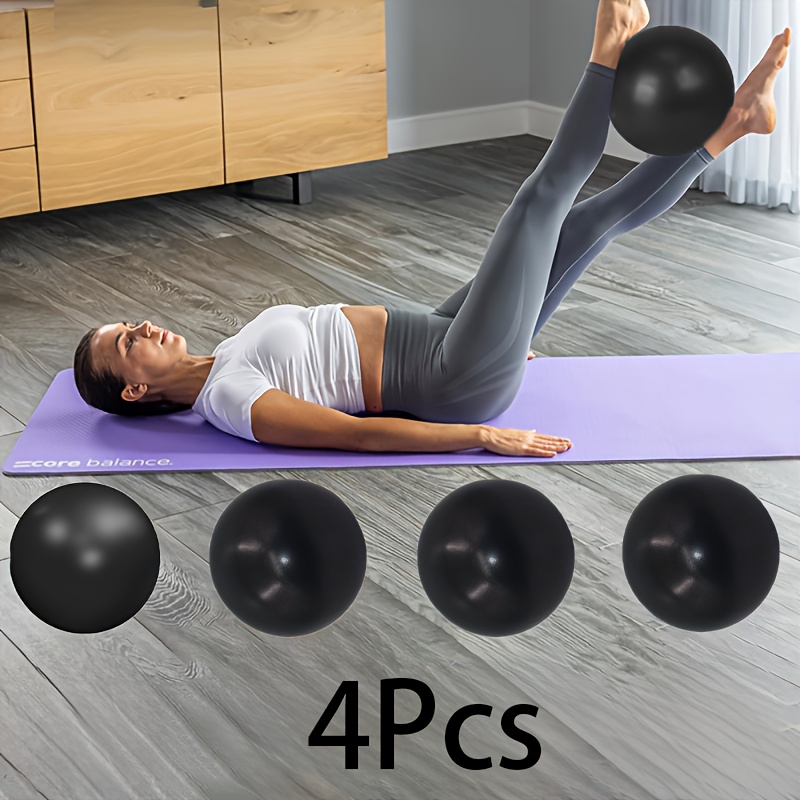 TEMU 4pcs Pilates Balls - Non-slip Exercise Balls For Core Workouts, Yoga, Stability Training, Pilates, Home Gym - Ideal For Beginners & Advanced