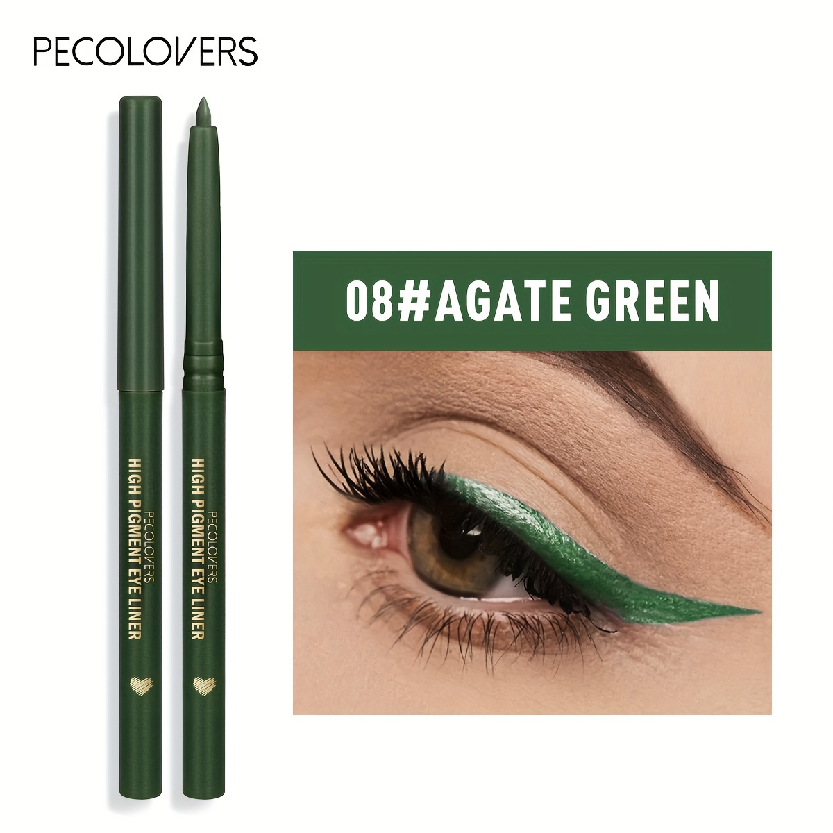 Green Eyeliner Gel Pencil Colorful Waterproof Sweat Resistant Cream Matte And Colored Non Liner Long-lasting Fading Makeup Matte Lying Eye Liner
