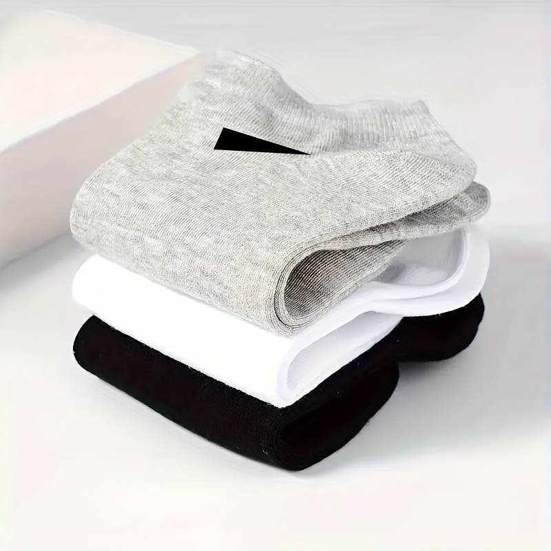 5 pairs of Men's breathable socks - polyester fiber material, light, simple solid color design, durable and elastic daily leisure and comfort, versatile shoes, fashionable style, comfortable fit, soft fabric, essential for dynamic life