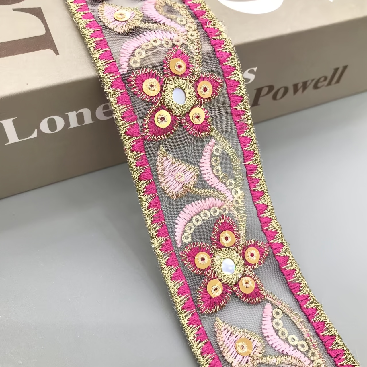Organza Embroidered Sequin Lace for DIY Accessories
