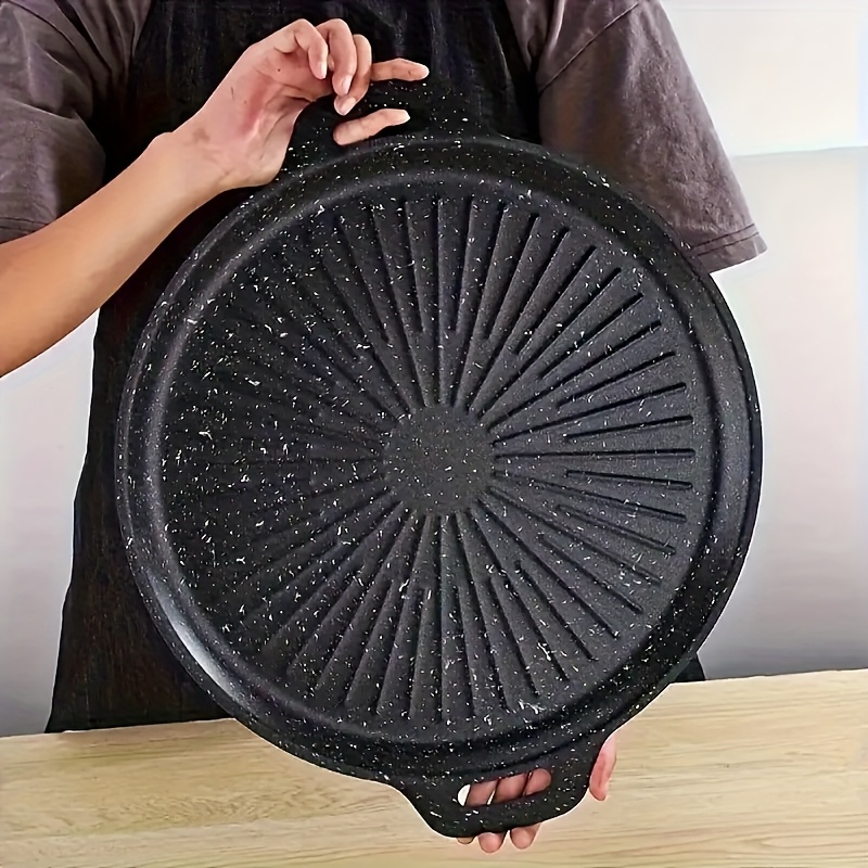 TEMU Heavy-duty Grill Pan And Frying Pan | Heat Distribution For Effortless Cooking Of Perfect Steaks And Pancakes, Cast Iron Surface Is Easy To