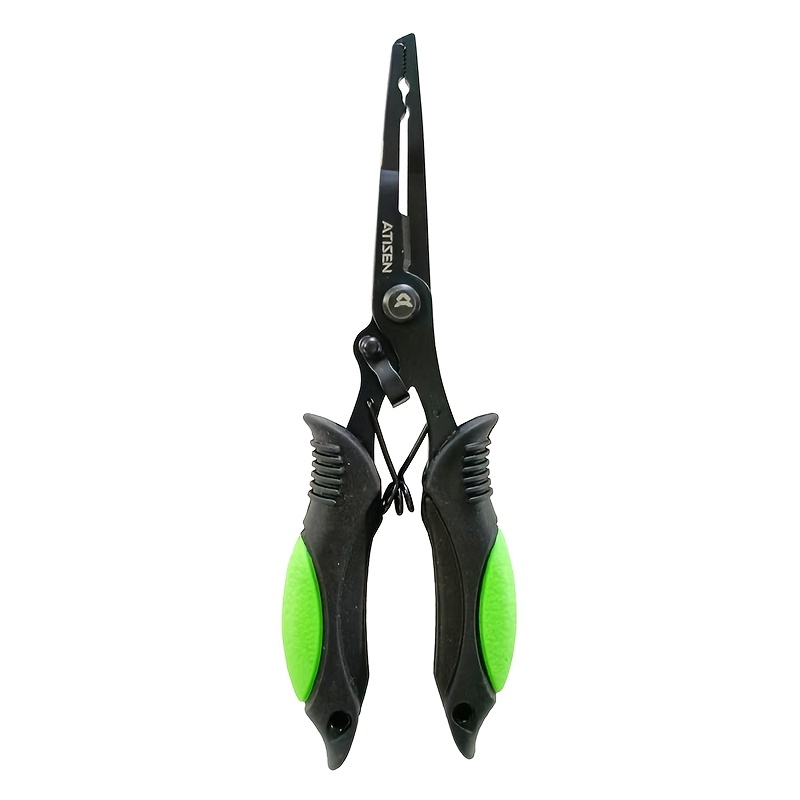 Outdoor Tool: Stainless Steel Fishing Pliers With Safety Lock, Straight-jaw Hook Remover, Eagle-beak Line Cutter, And Pliers With Rubber-plastic Handle, Includes Oxford Bag