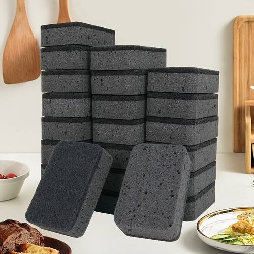 20pcs high density cleaning sponges non stick oil dishwashing cloths kitchen stain removal and pot cleaning brushes double sided thickened cleaning pads durable and non deforming cleaning tools
