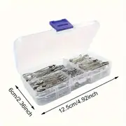 a pack of 260 silvery nickel plated steel safety pins in 5 different sizes with suitable for clothing sewing and crafts details 3