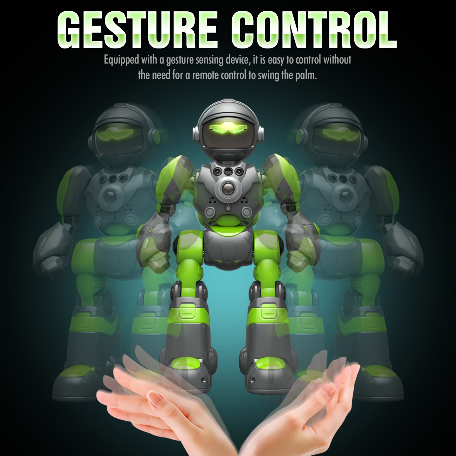 2 PCS AI Voice Control Robot Remote Control Robo Toys RC Robots With Gesture Control, LED And Voice Interactive Intelligent Warriors As Gift For Kids