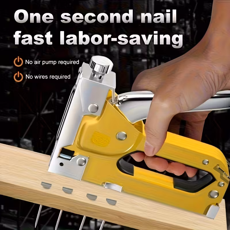 one multifunctional nail gun 600 nails no air pump or wires needed ideal for diy camping and industrial use woodworking and painting frame nail gun painting nail gun modern nail gun durable nail gun nail gun for wood Product details 2
